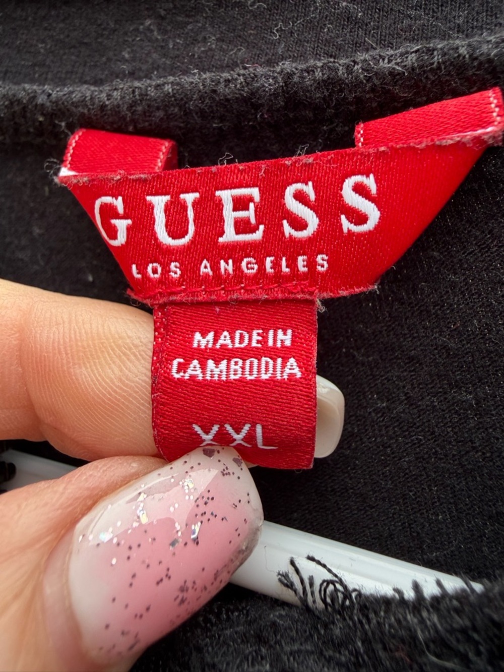 Guess Black Long-Sleeve Zip Bodysuit with Logo Sleeve xxl - Picture 4 of 9